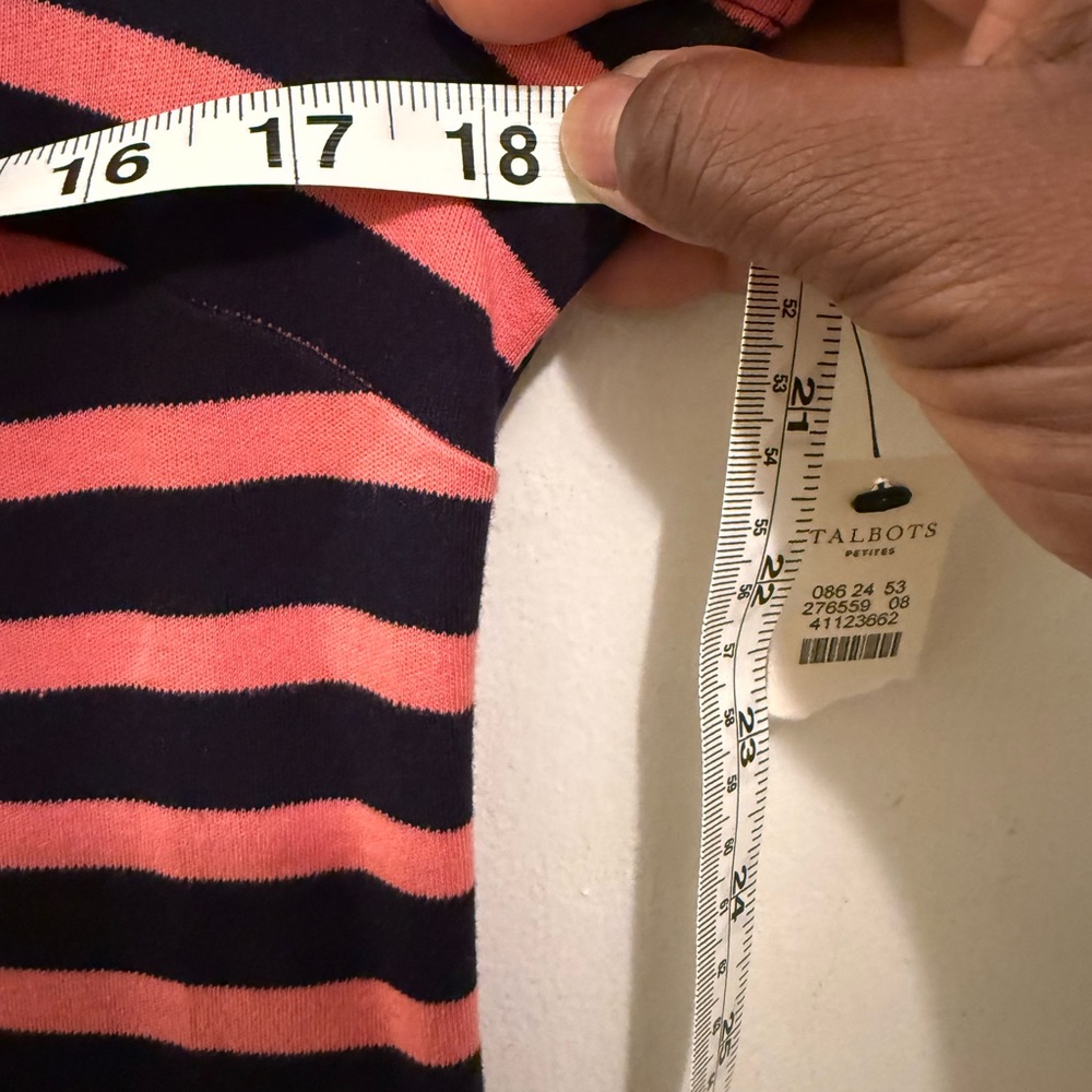 Talbots Pink and Black Striped Mini Dress - Picture 7 of 8